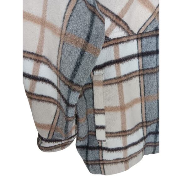 Zara Plaid Shirt Jacket Shacket Oversized Long Sleeve Button Up Womens - Picture 5 of 11